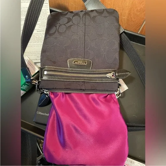 Coach Black Crossbody Bag with Signature Monogram - Picture 8 of 8
